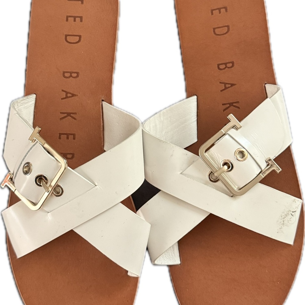 Ted Baker White Geometric Sandals